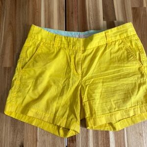 Yellow J. Crew Chino Shorts Size 2